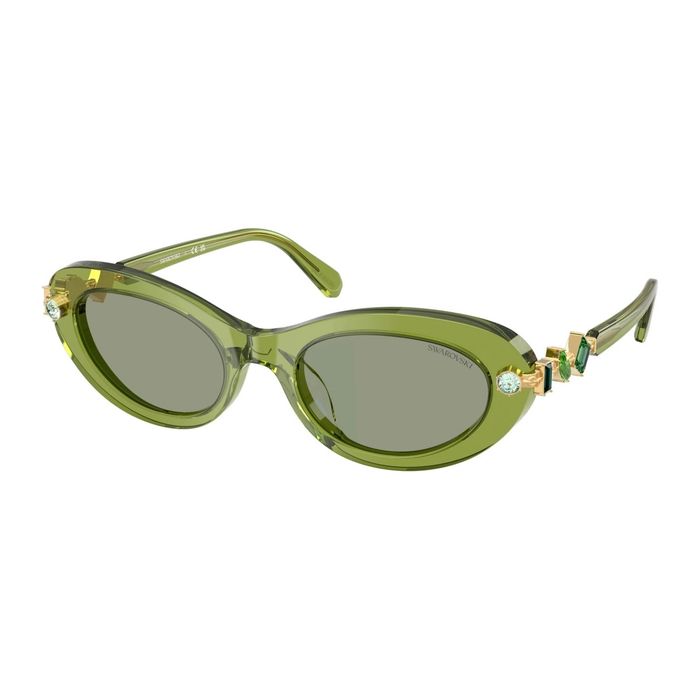 Swarovski SK6042 3002/2 Transparent Green - Women's Sunglasses 53mm