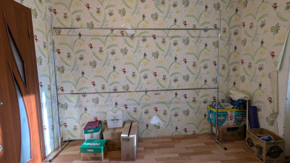 Стальная стойка для баннера, тканевого фона, стойка-вешалка 2x2,6м В/Ш