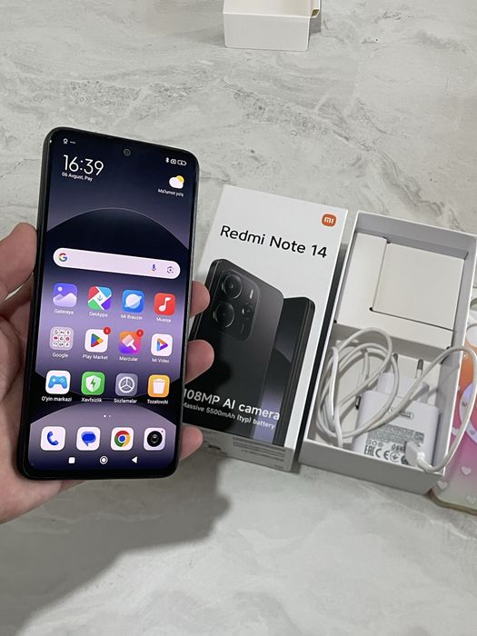 Resmi Note 14 8/128 GB ideal full kamplekt srochna sotladi