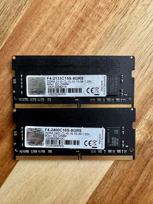 Memorie RAM Laptop DDR4 8GB / 16GB (2x8) G.Skill Ripjaws SO-DIMM 2133/2400MHz