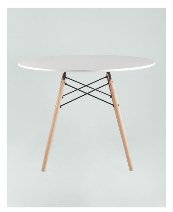 Стол круглый белый