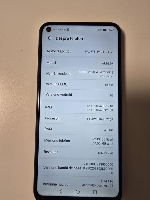Vand Huawei P40 Lite E