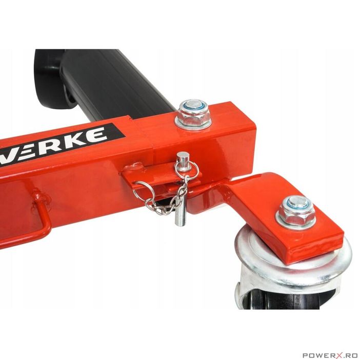 Carucior cu role extensibile 300-550 mm, 12'', pentru transport masini