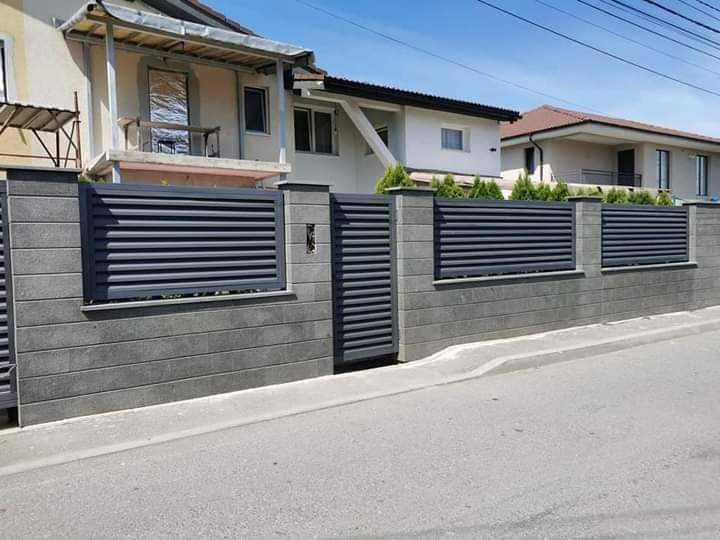 Garduri si porti din panouri stil jaluzele si alte modele disponibile