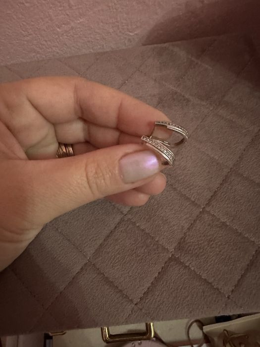 Cercei din argint,stantati