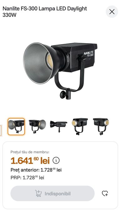 Nanlite 300 daylight plus soft box 85 cm