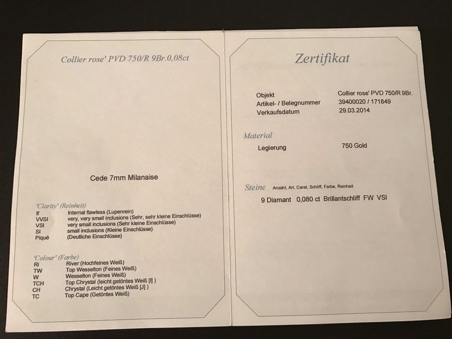 Set bijuterii Aur CÉDÉ Creation Milanaise Rose PVD 750/R 18k Colier bratara inel cu diamante cu certificate si chitante a costat 3155 euro FAC SCHIMB