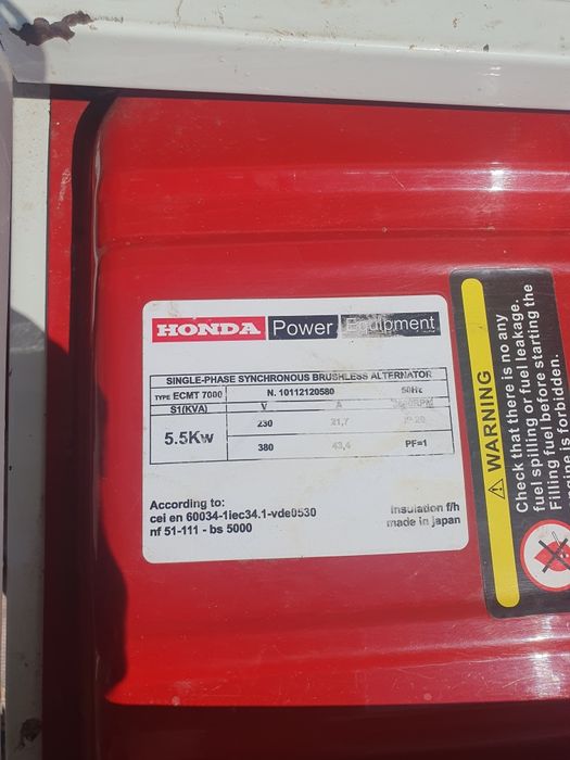 Generator Honda Ecmt 7000 Orasu Nou • OLX.ro