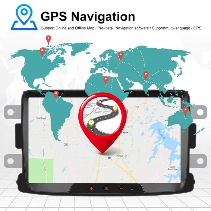 Мултимедия за Renault Dacia Sandero Duster Logan Dokker навигация 2DIN