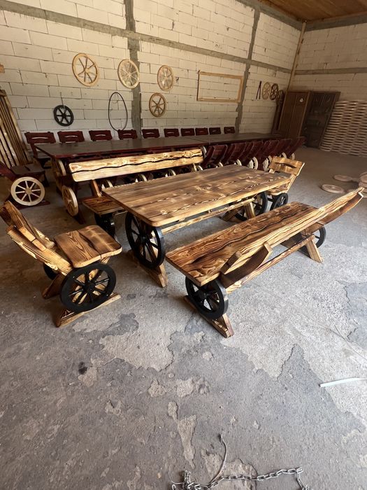 Leagan rustic din lemn masiv / balansoar lemn