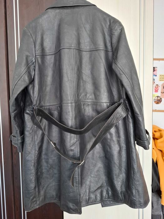 Haina lunga de piele - barbati - XL - Piele veritabila