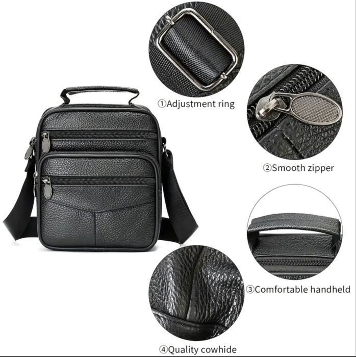 Мъжки ежедневни чантички NIUCUNZH* Класически и удобни от естест. кожа