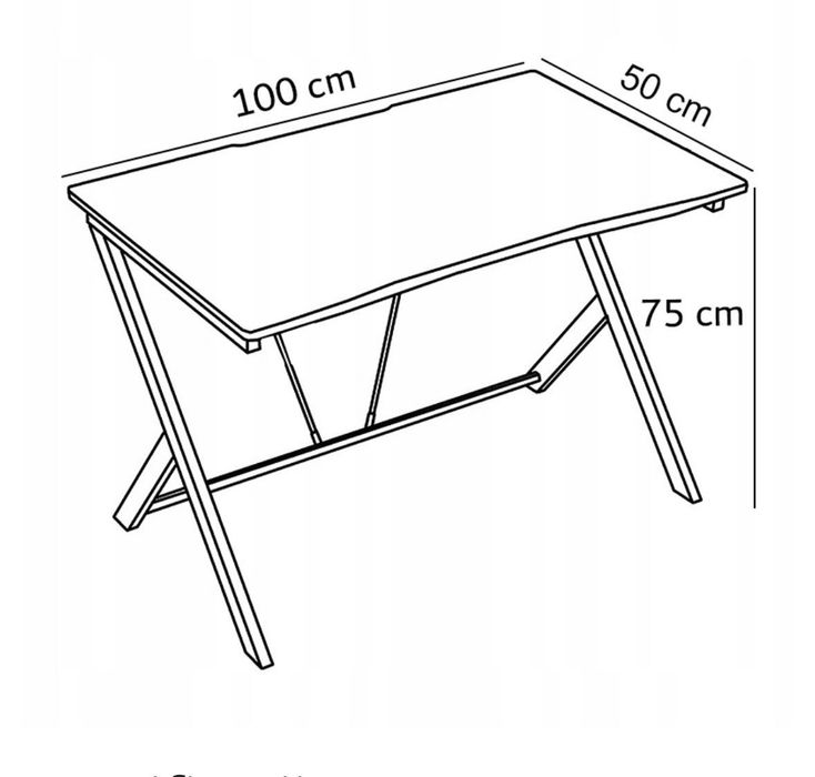 Birou cadru negru 100cm