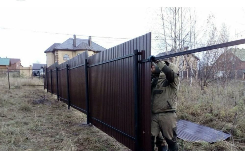 Установка забора