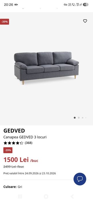 Set canapele fixe jysk