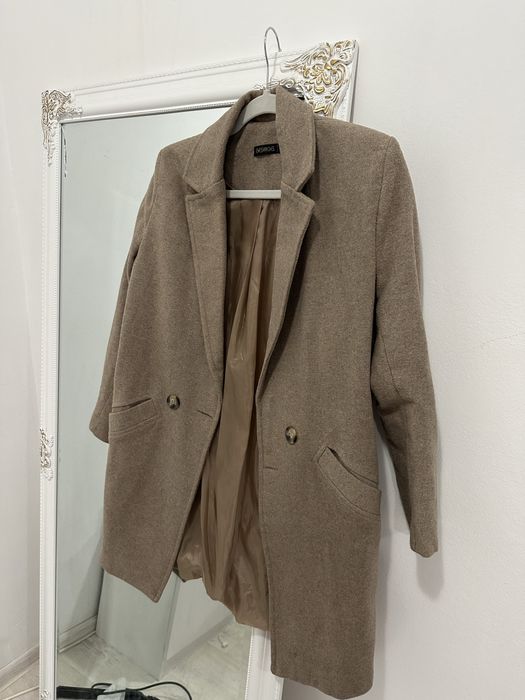Дамско палто бежово/ кафяво