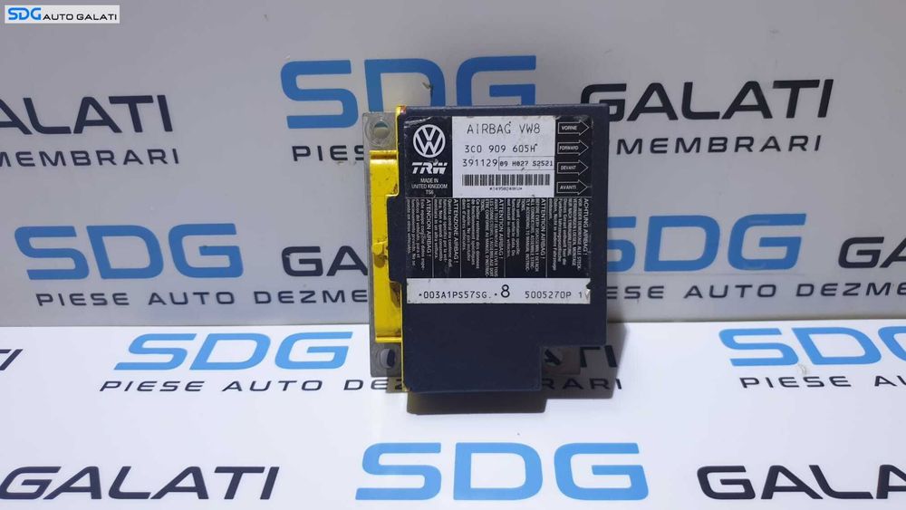 Unitate Modul Calculator Airbag - uri Index 9 Seat Leon 1P 2006 - 2013 Cod 3C0909605H [L3722]