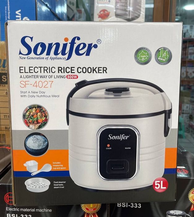 SONIFER 4027 model risovarka 5 litrli Рисоварка SONIFER Arzon narxda