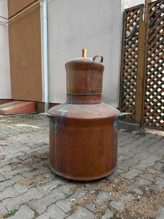Vând Cazan țuică cupru integral 160L, nou, fund 4 mm