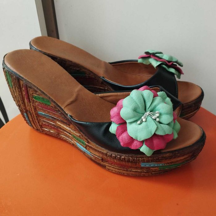 дамски чехли естествена кожа 40 номер, размер