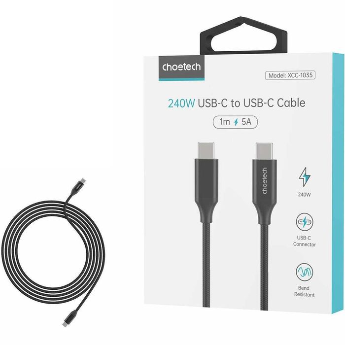 Cablu usb-c super fast charge 240W MacBook Pro Air iPad Asus Rog Razer