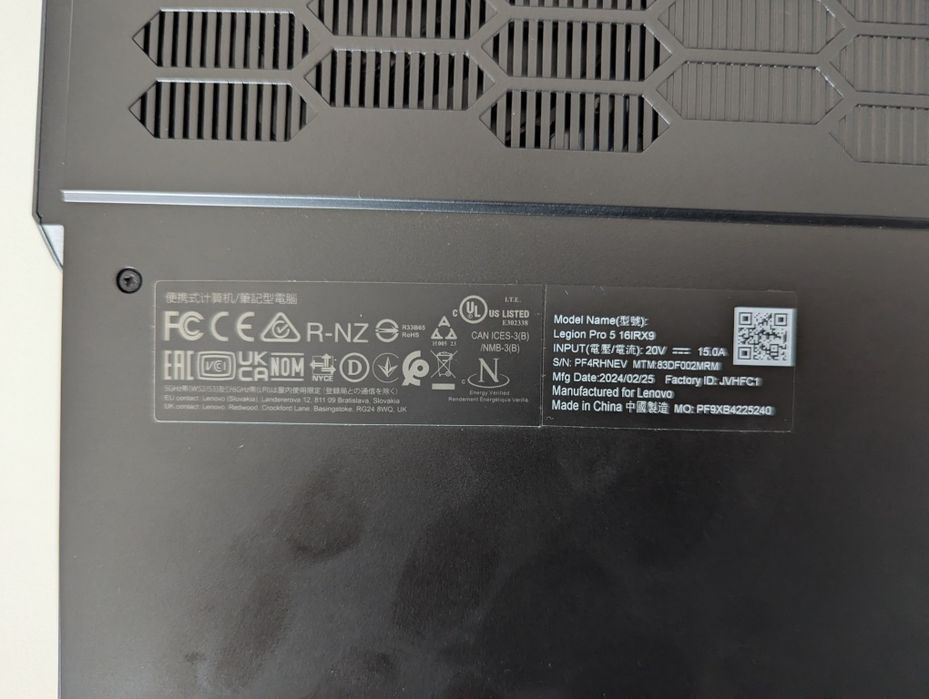 Lenovo Legion Pro 5 16IRX9 14900HX 4070