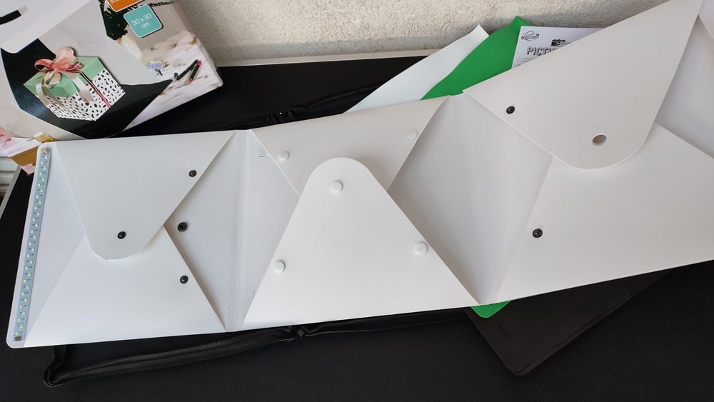 cub cort foto fotografie de produs iluminat banda led studio pliabil