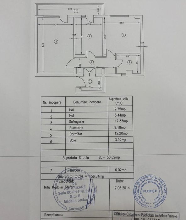 Apartament de vânzare 2 cam. decomandat 60 m² B-dul. Bucuresti