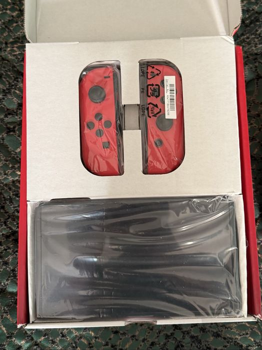 Nintendo Switch OLED Red Edition + Pro Controller + Cases | Like New