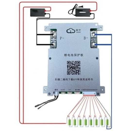 BMS JK 8S-24S 200A (B2A8S20P) 12V, 24V Active Balance 2A - Nou, Sigilat