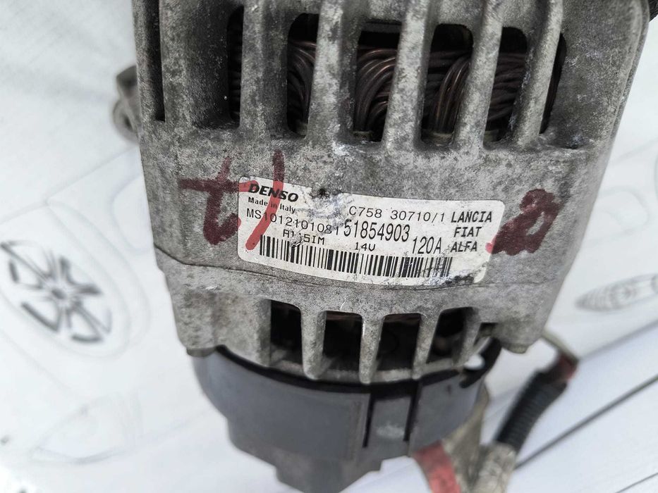 Alternator Denso 120A Alfa Romeo Mito 2010 / 2008-2018 Cod OEM 51854903 (5A2)