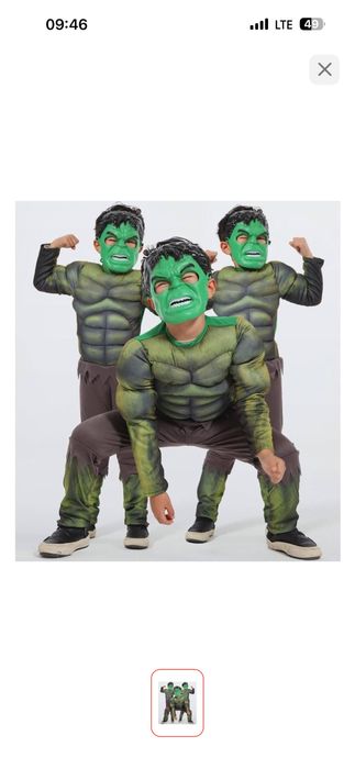 Продам костюм халка размер 122 +-