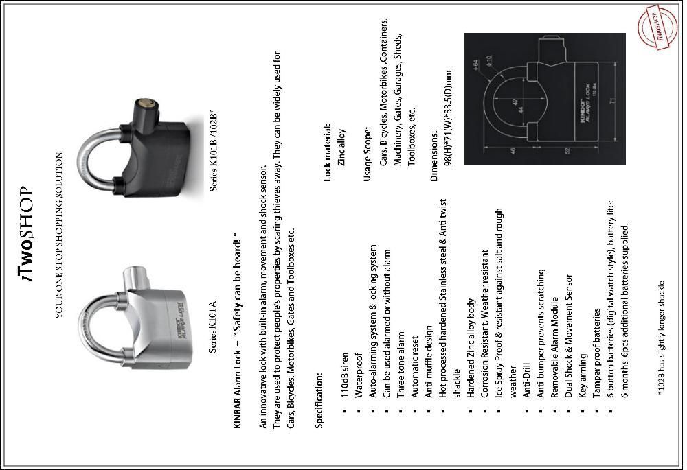 LACAT cu Alarma de INOX