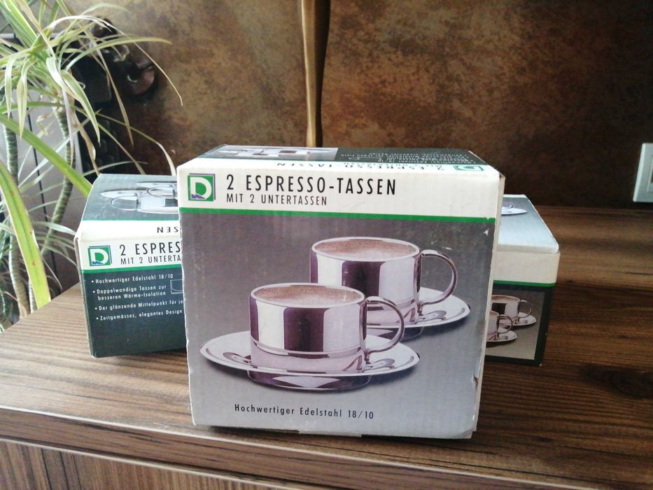 Чаши за кафе двустенни от неръждаема стомана