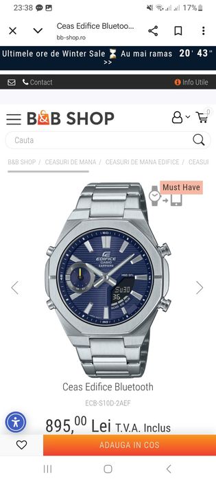 Casio Edifice Ecb S10D  Safir