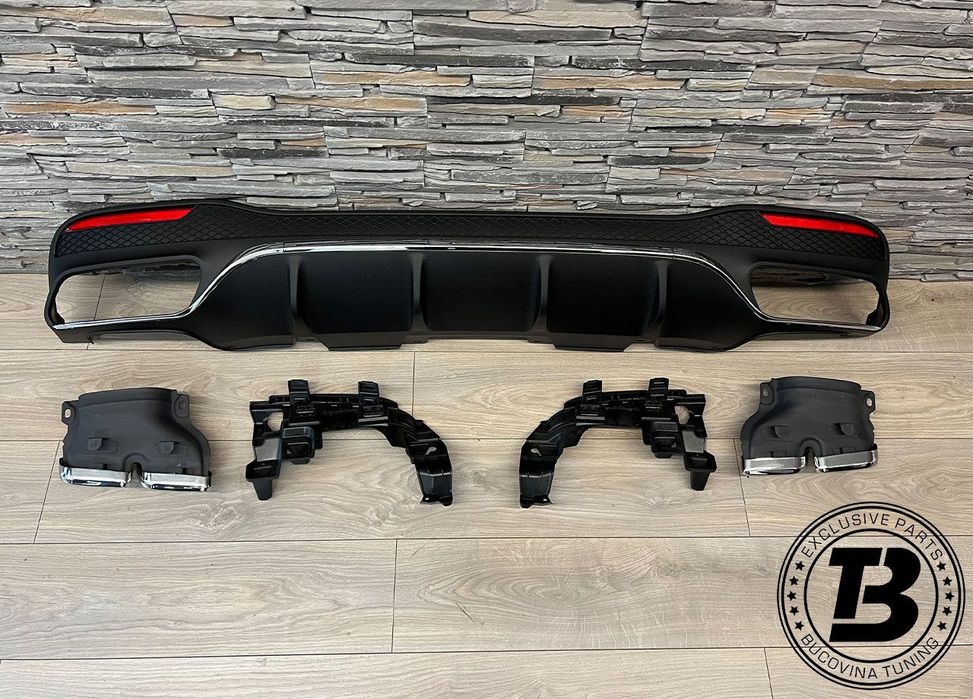 Difuzor Bara Spate cu Ornamente compatibil cu Mercedes GLE Coupe C292 AMG