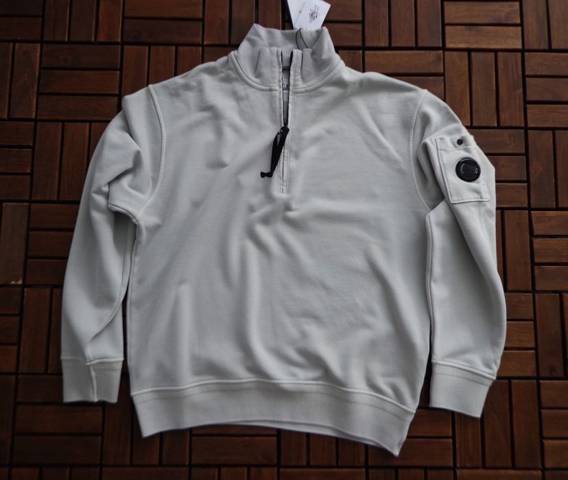 Мъжки суичър C.P. Company Cotton Diagonal Fleece Half Zip Sweater