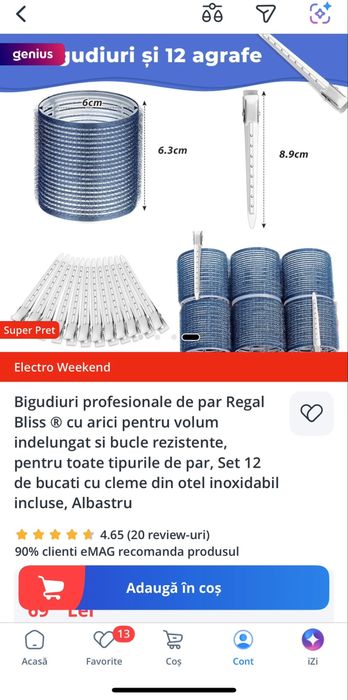 Bigudiuri  profesionale de par 12 bc