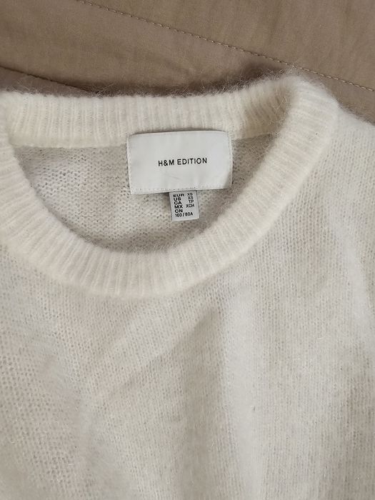 Pulover casmir 100% alb XS, HM