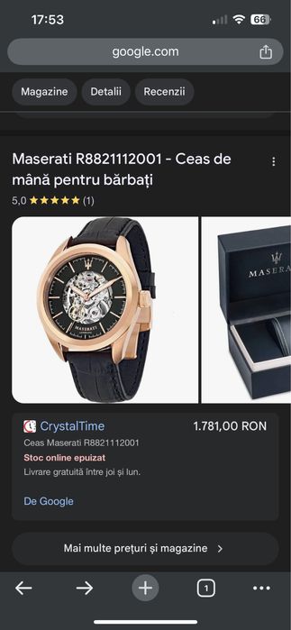 Ceas Maserati Pole Position Original!-R8821112001-Nou in Cutie -