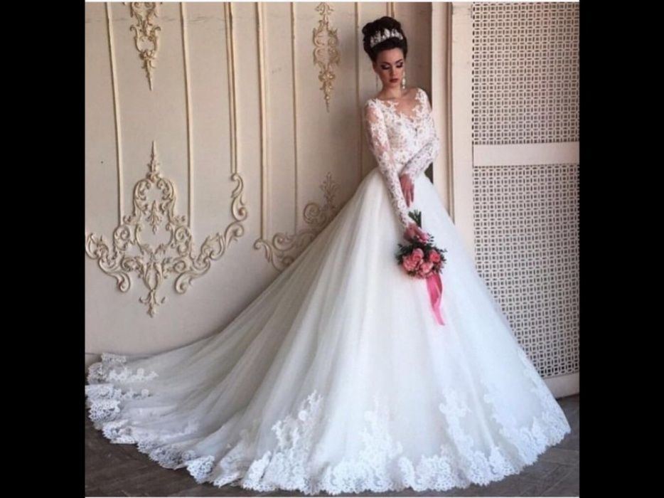 Продам свадебное платье, шубку