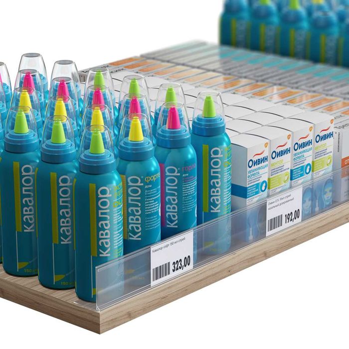 Ценник. Ценникодержатель полочный самоклеящийся. Ценник для стеллажа