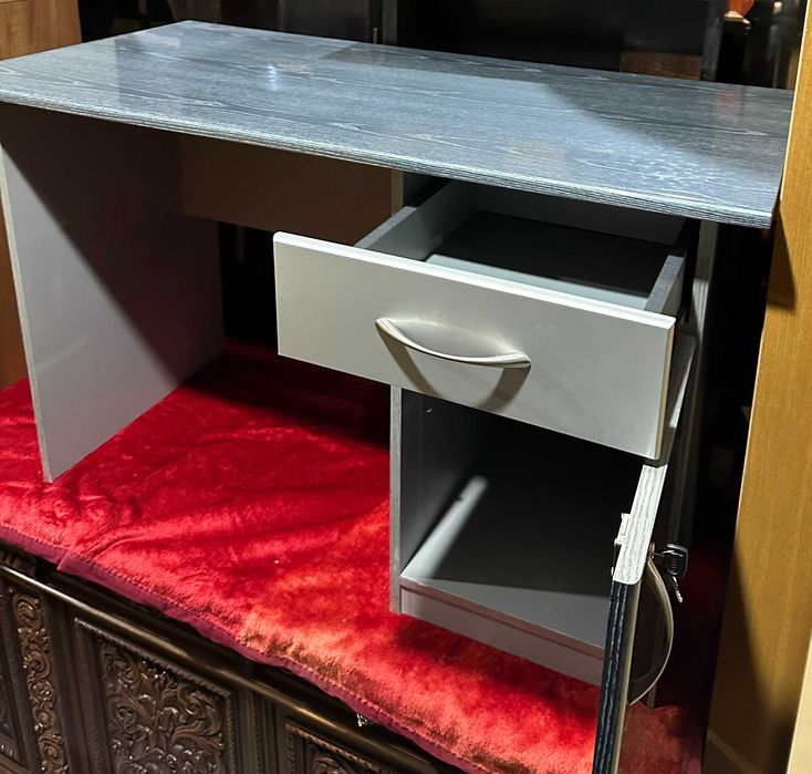 2 buc Birou solid cu Sertar; Masa de lucru cu blat 122x60 cm / 80x70