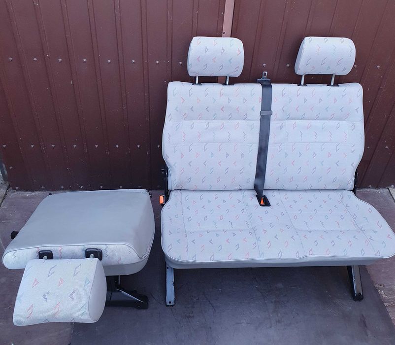 Bancheta Spate Dubla Saun 3 Locuri Vw Bus Transporter Caravelle T4 T5 Rabatabile Scaune Impecabile