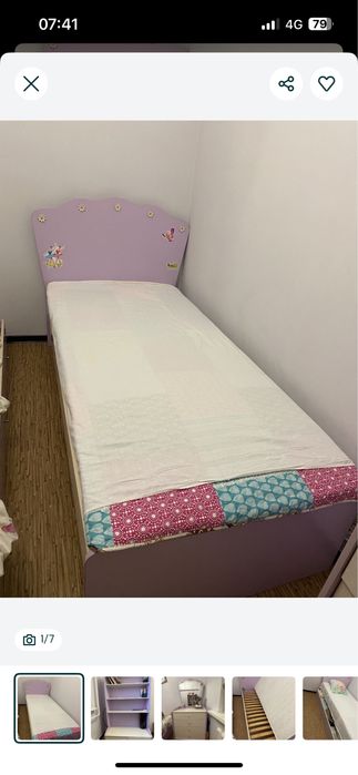 Продам кровать для девочки +комод с зеркалом