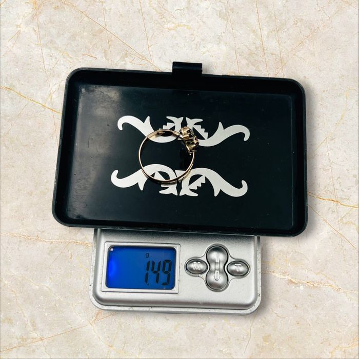 Златен пръстен 14к с ярък ДИАМАНТ 0.25ct, сапфир и рубин
