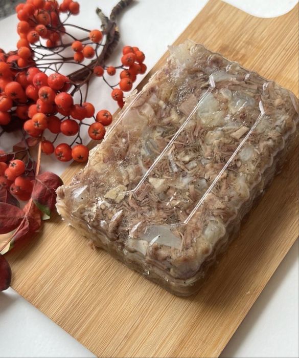 Таза сиыр етінен холодец бар