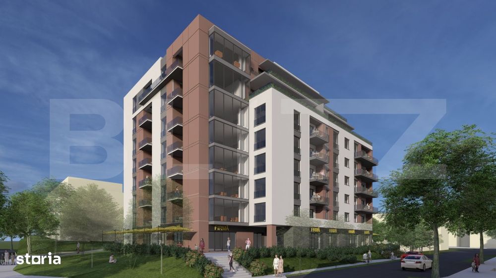 Apartament cu 2 camere, 56 mp, bloc nou - zona Andrei Muresanu