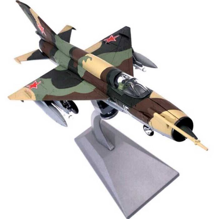 Macheta avion metalica MIG-21 Fishbed scara 1:72 22cm