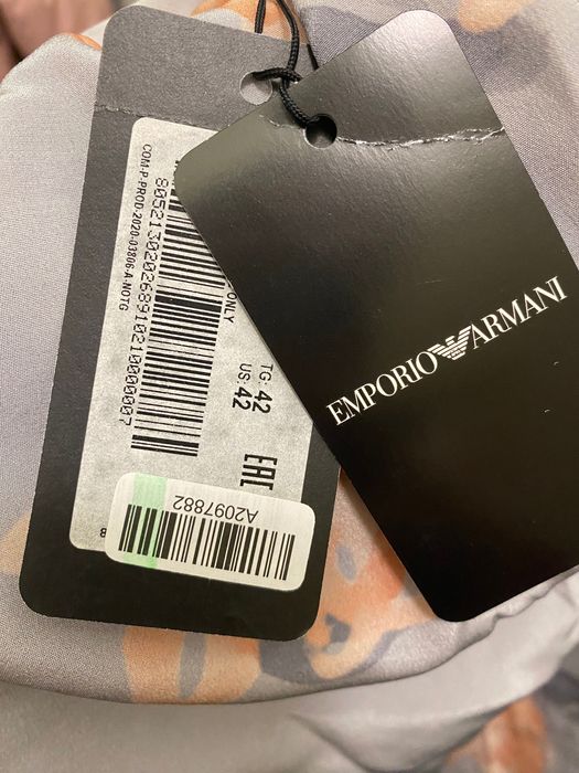 Копринена рокля Emporio Armani
